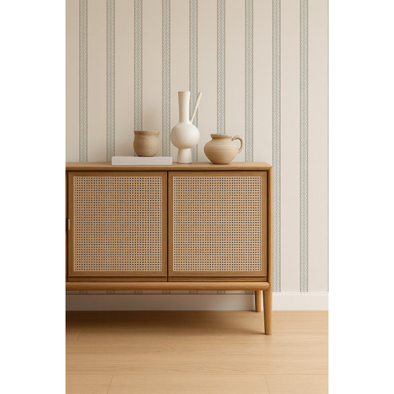 Fondant Stripe, Blue/Beige