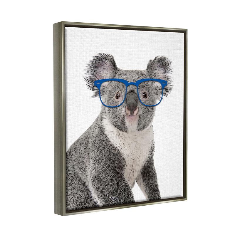 Art mural sur toile flottante trinx, Koala sauvage portant des lunettes, par Annalisa Latella, H 21 po x l 17 po x P 1,7 po