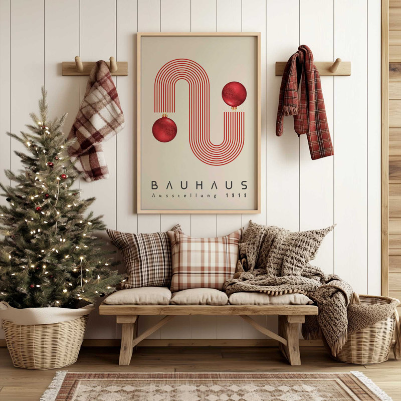 Bauhaus festif rouge 1919, Papier, H 14 po x l 11 po