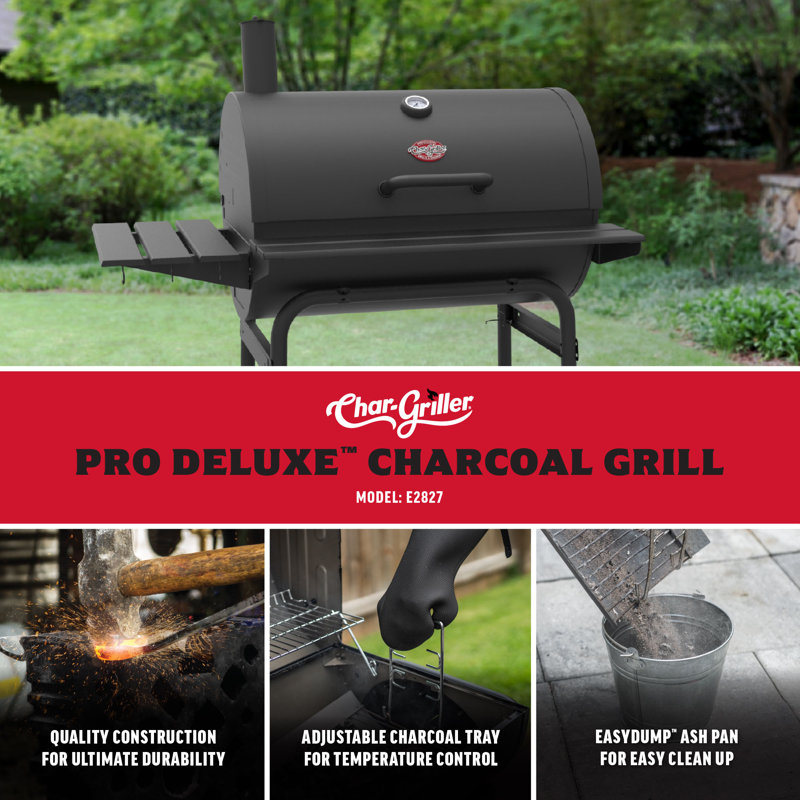 Char-Griller 44.7'' W Barrel Charcoal Grill