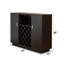 Armoire à vin Arine pour 18 bouteilles - porte-gobelet, bois composite, capacité de couleur tendance, matériau synthétique, forme moderne