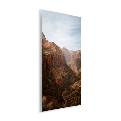 Plaque murale à couper le souffle vue Zion Canyon, design par Jade Sharp Photo