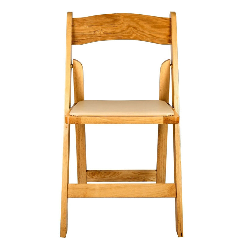 ToughWood Folding Chair with Cushion by Chivari, Natural