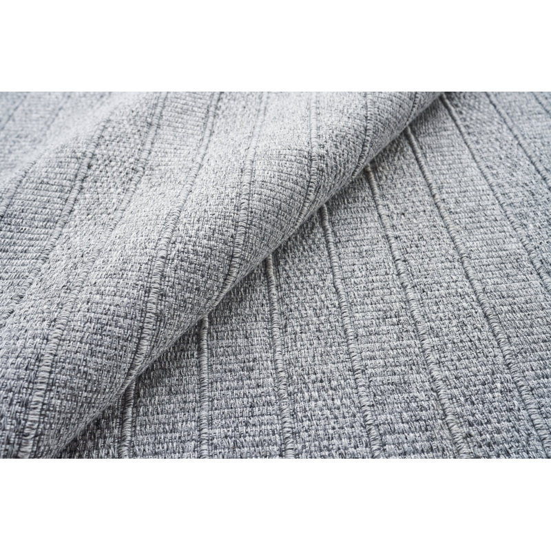 Nova Striped Area Rug in Gray, Rectangle 2' x 3'