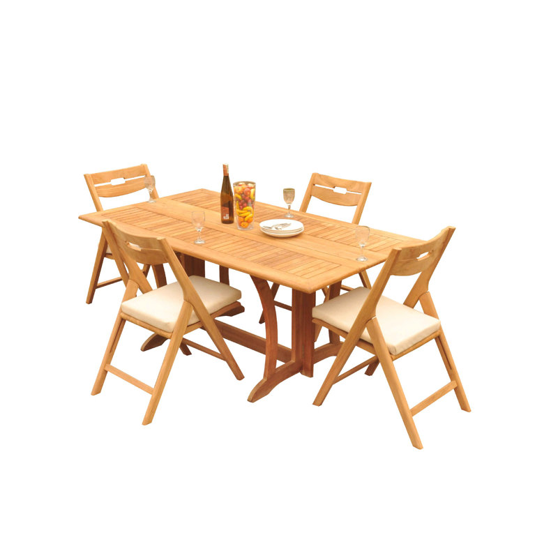 Ensemble de salle à manger rectangulaire pour 4 personnes de 105 po Cimara