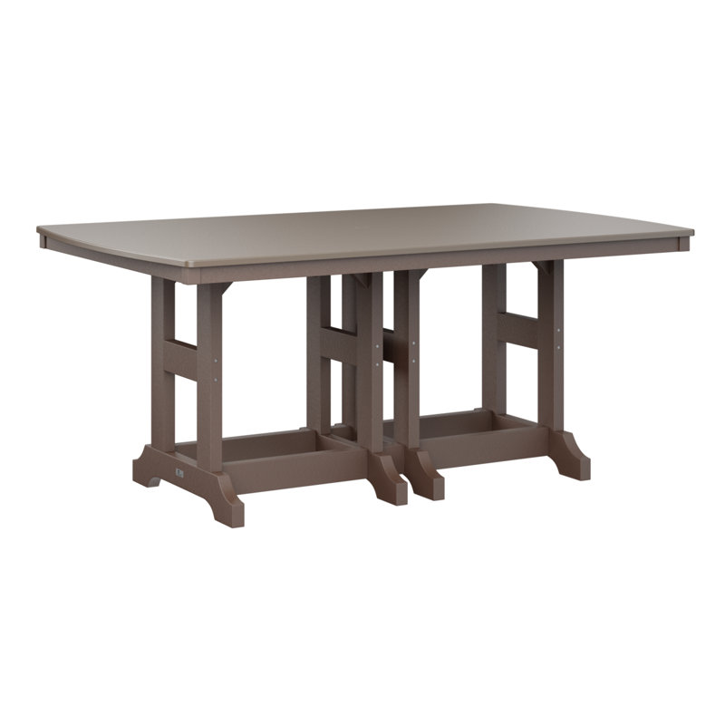 Table de bar rectangulaire Berlin Garden Garden Classic, Bronze martelé, Brun chocolat, H 39,5 po x l 72 po x P 44 po
