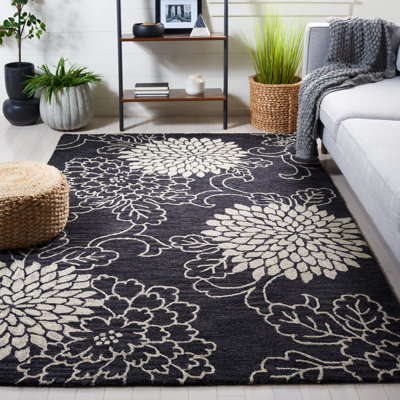 Tapis noir / ivoire Abranda