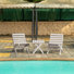 Grandcourt Fully Assembled All-Weather Outdoor Folding Patio Chair and Table 3 Piece Set