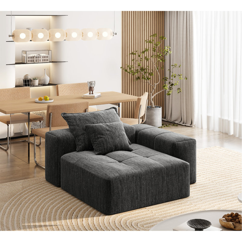 Canapé modulaire surdimensionné Modern, Black