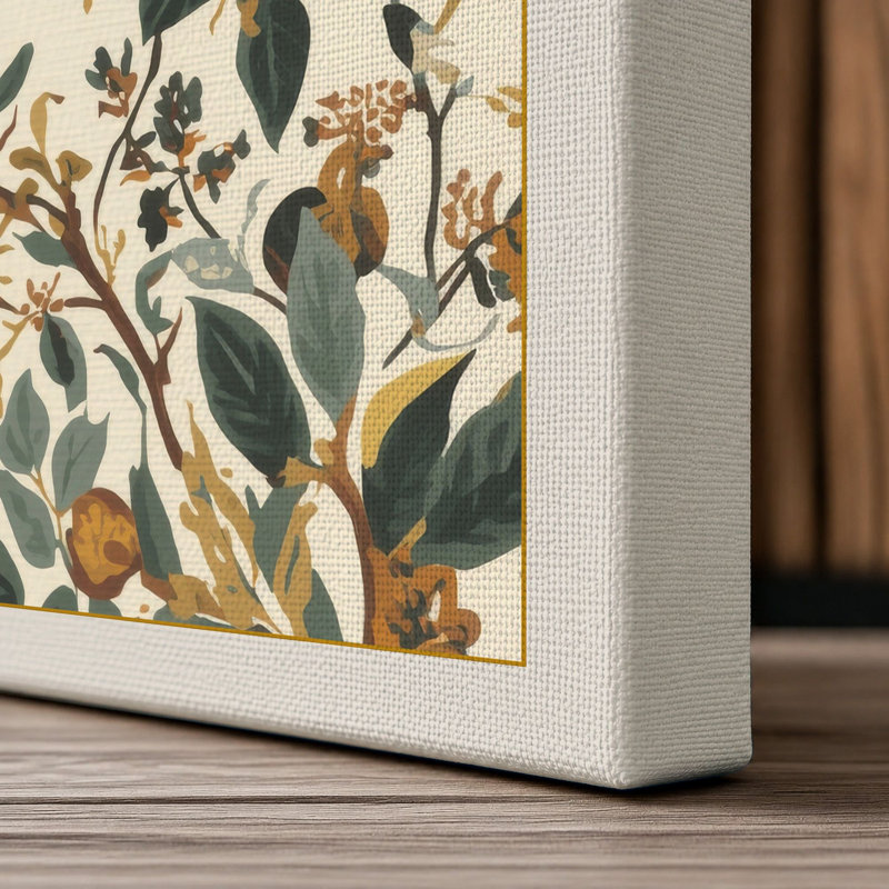 Scattered Study Botanical - Wrapped Canvas, 24x16 - 61.0 x 40.6 cm, Cream Border