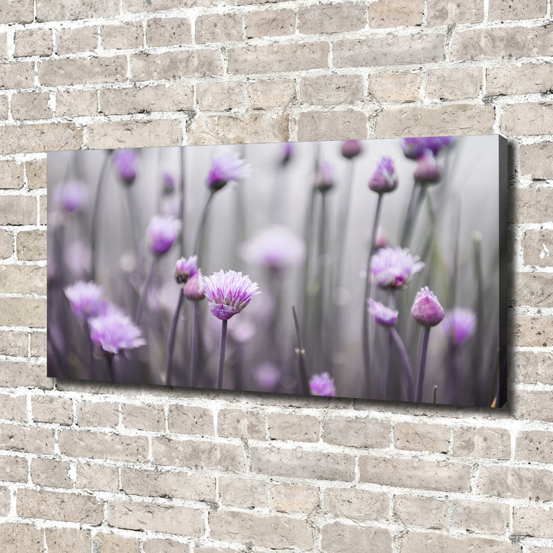 Flowers Of Chives - Wrapped Canvas Print, Canvas, 70cm H x 140cm W