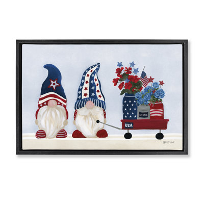  Toile flottante «American Gnome & Wagon» par Yvette St. Amant