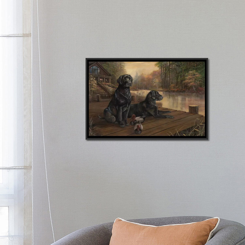 " Waiting For Tomorrow " by Ruane Manning, 18" H x 26" W x 1.5" D, Black Framed Canvas, No Mat