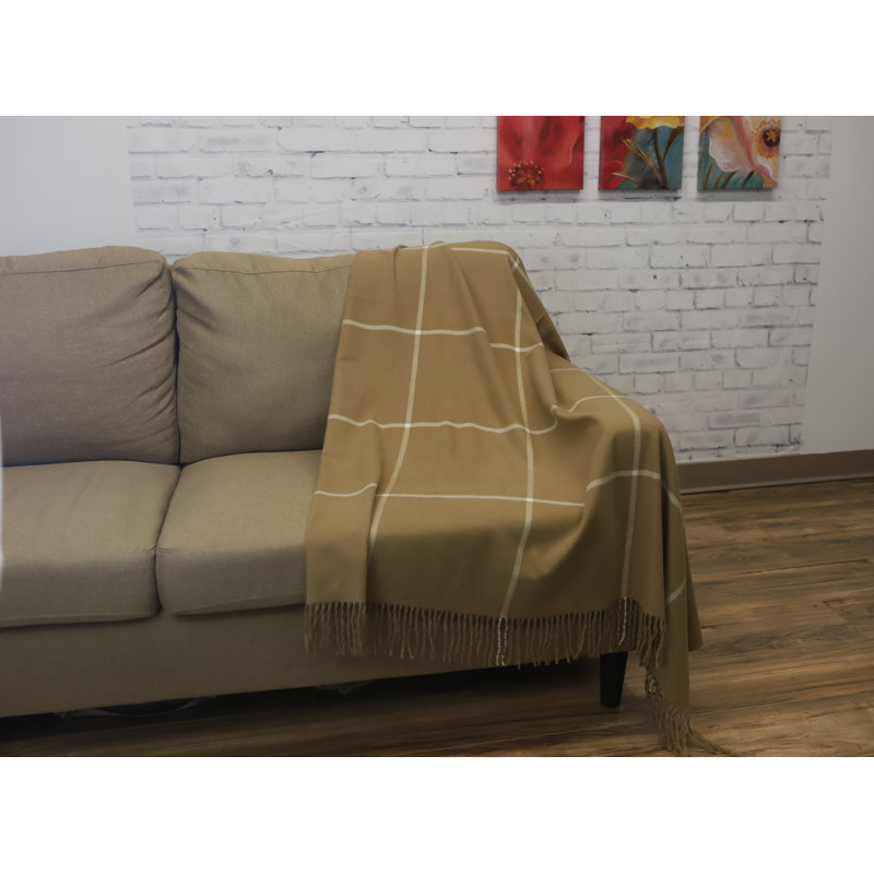 Glasgow 50" x 60" Throw, Camel