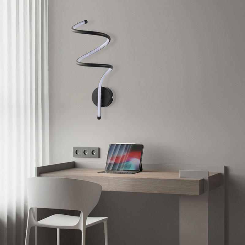 Gualterio Aluminum Modern LED Spiral-Shape Wall Light