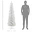Arbre de Noël artificiel enneigé 6 pi, arbre de Noël mince avec branches réalistes et base en plastique-179320772-179320775