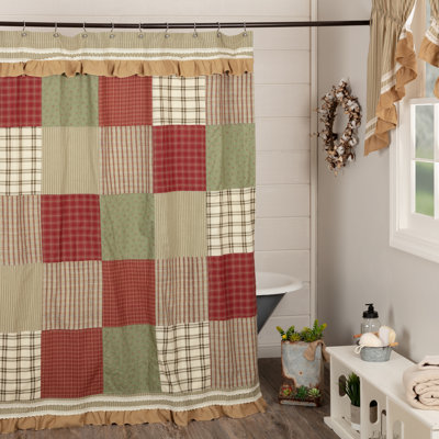 Marrero-Choe Cotton Patchwork Shower Curtain