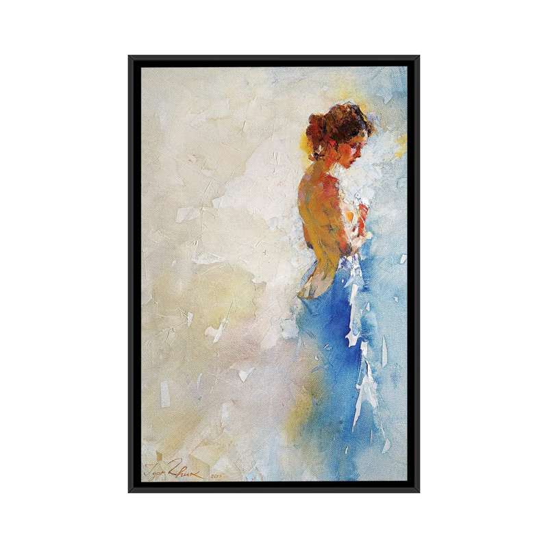 Dans la salle de bain - reproduction sur toile tendue, H 26 po x l 18 po x 1,5 po, Toile tendue