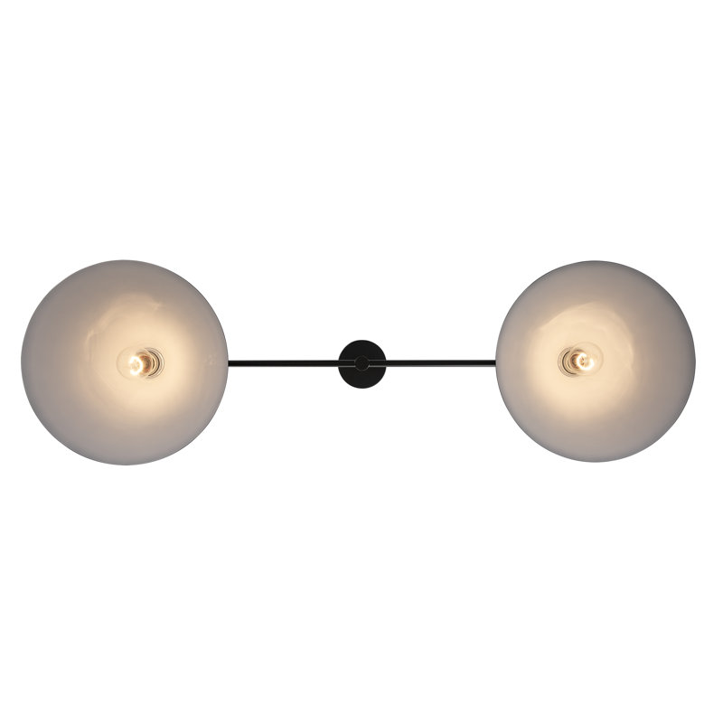 Black Metal 2-Light Industrial Linear Pendant