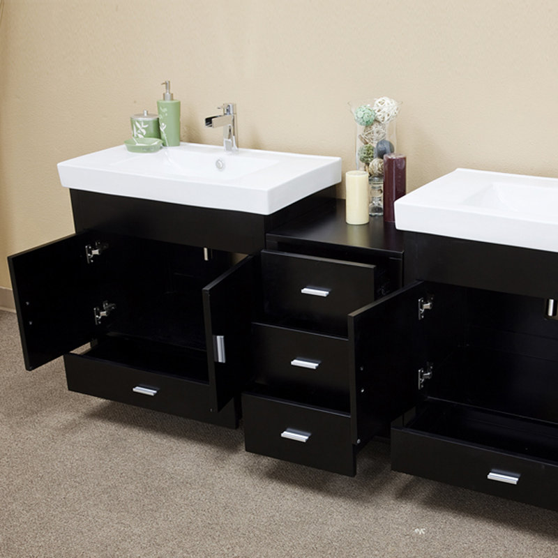 Ensemble de meuble-lavabo double 81 po Atsabe
