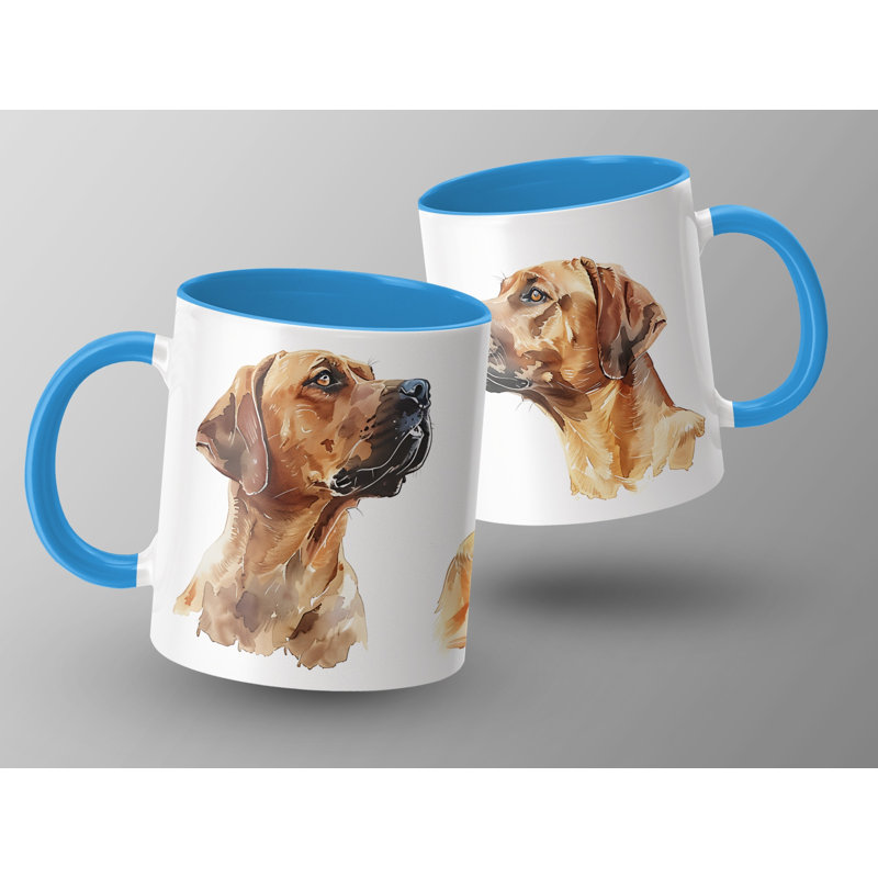 Ceramic Coffee Mug, 3, Light Blue