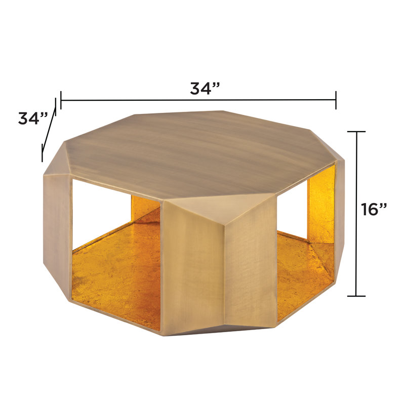 Table basse 529 or, Doré