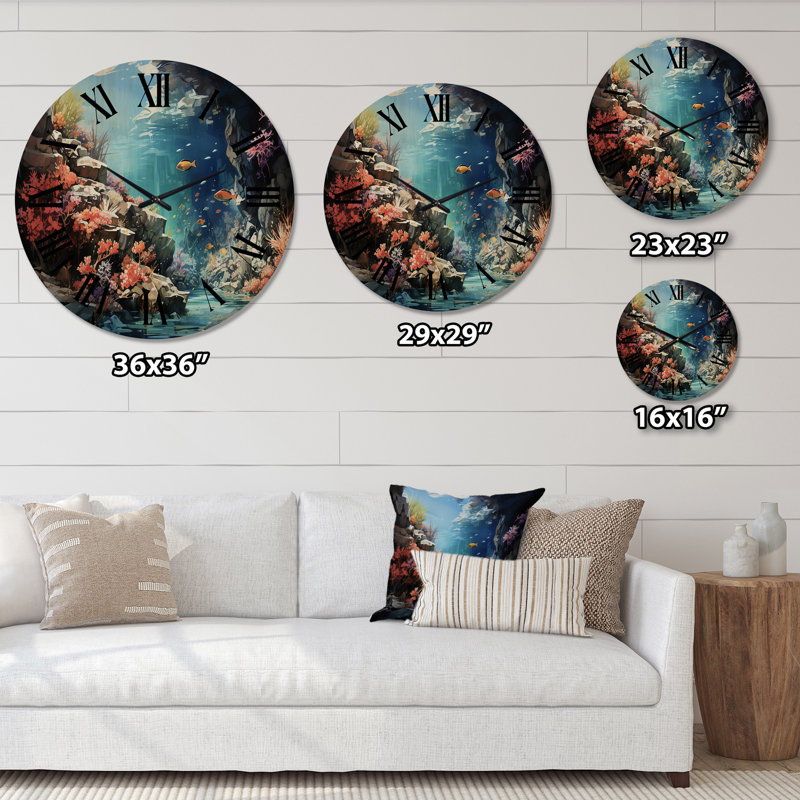 Horloge murale en bois massif Paramonos, Moyenne