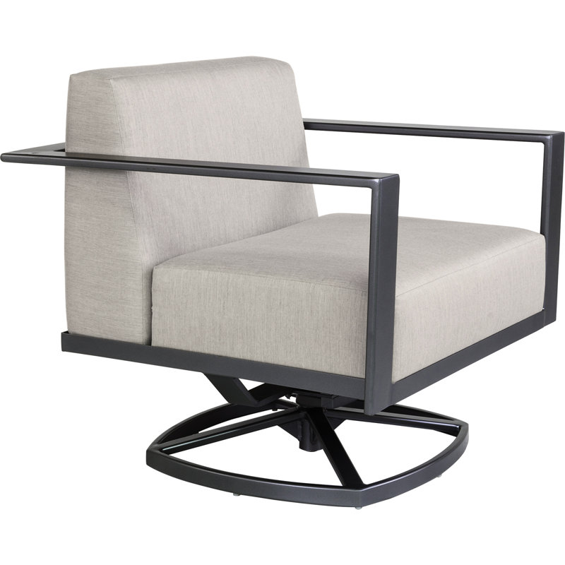 Studio Outdoor Rocker Chair, Graphite, Alcazar Redwood