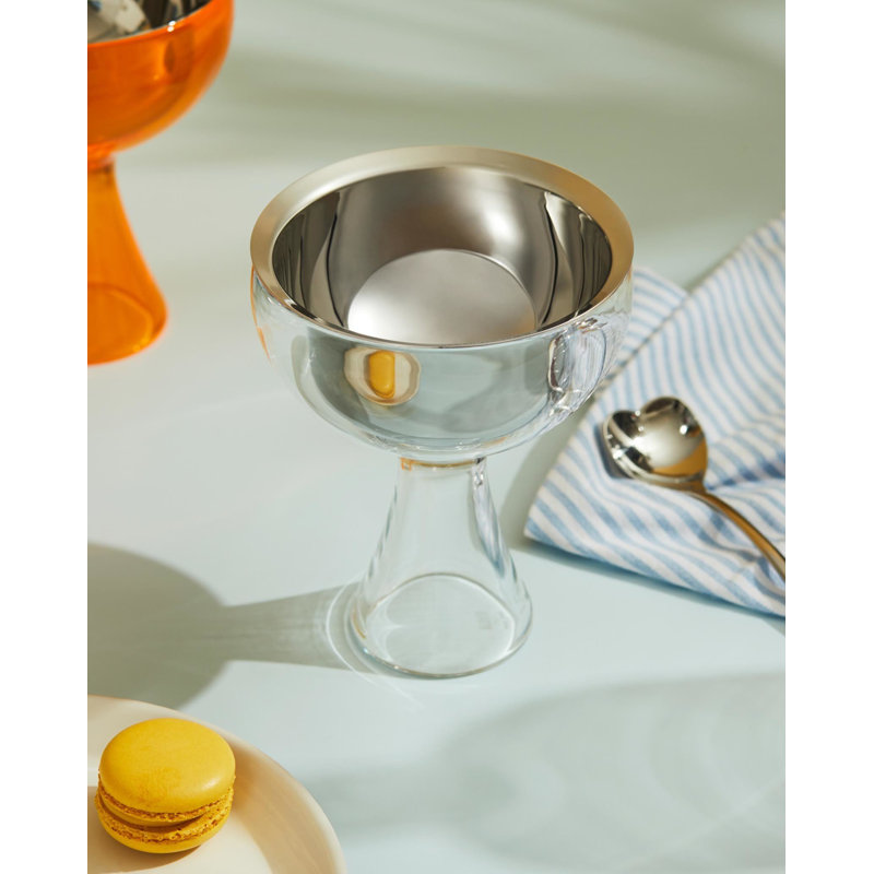 Big Love Ice Cream Bowl with Spoon, Orange