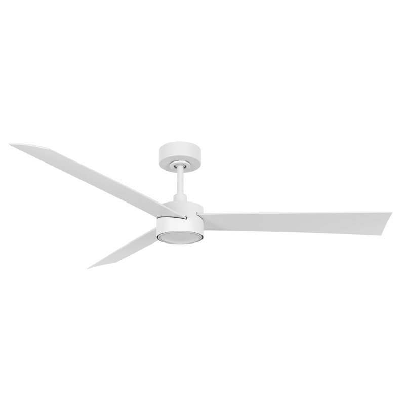 Audri 132cm Ceiling Fan with Light Kit, White