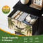 Commode 4 tiroirs à rangement vertical Palmier tropical beige rétro avec tiroirs en bois
