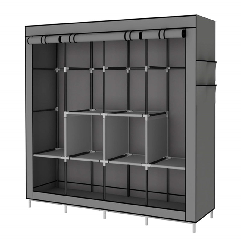 Westrick 1 Door Plastic Wardrobe, Grey