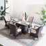 4 - Person Wicker Patio Dining Set with Rectangular Table