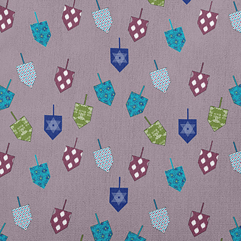 Hanukkah  Floral Polyester Throw Pillow, 20'' x 20'', Square
