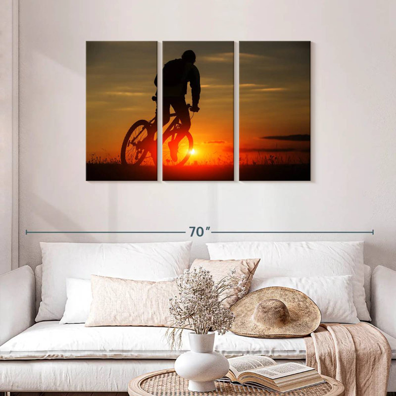 Mehar Sunset Biking, 28" H x 45" W
