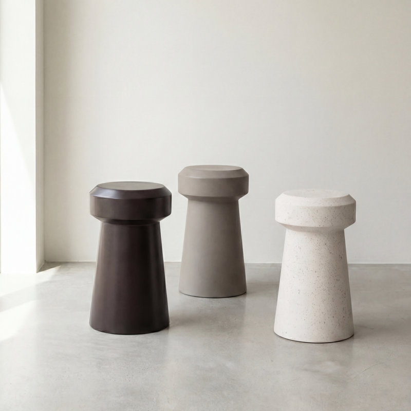 Magnus End Table, Ivory Terrazzo