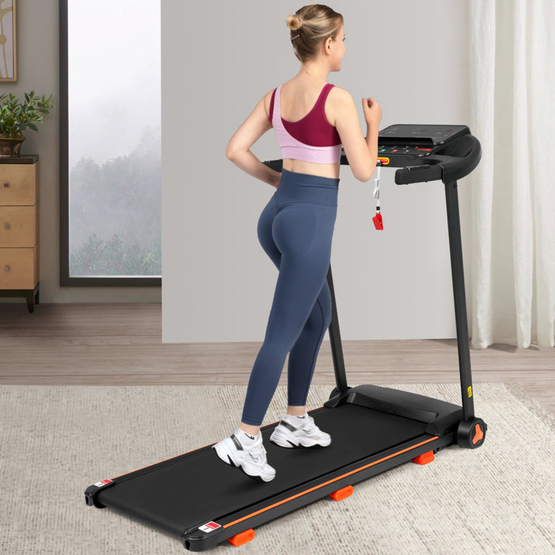 Folding Treadmill With Heart Rate Sensor, USB Charge Station, Bluetooth Speaker, 7.5MPH, 300lbs Capacity
