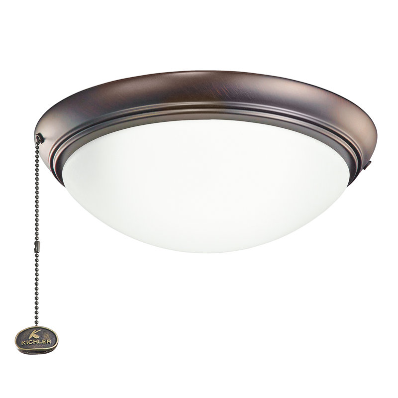 11.5'' Oil Brushed Bronze LED Ceiling Fan Light Kit