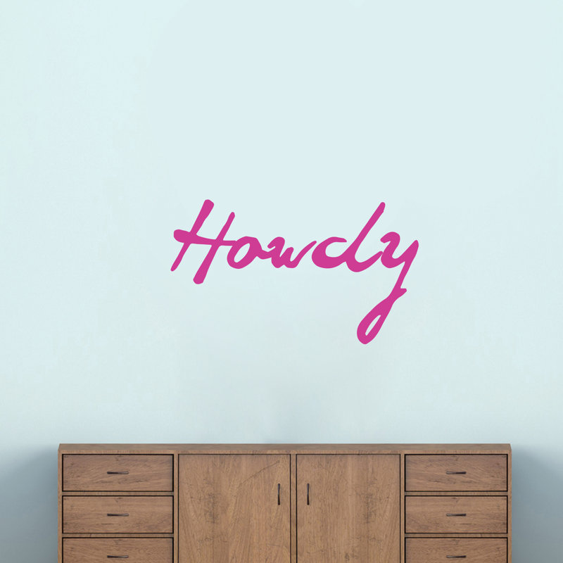 Décalcomanie murale howdy, Rose vif