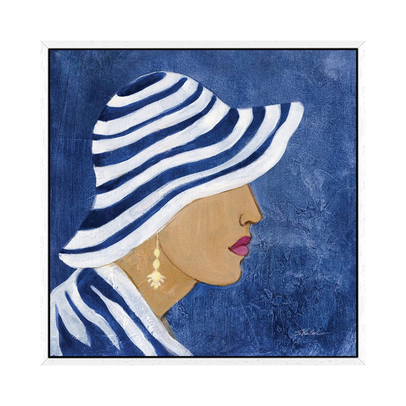 Lady With Hat I by Silvia Vassileva - Gallery-Wrapped Canvas Giclée on Canvas, 93.98 cm H x 93.98 cm W, White Framed