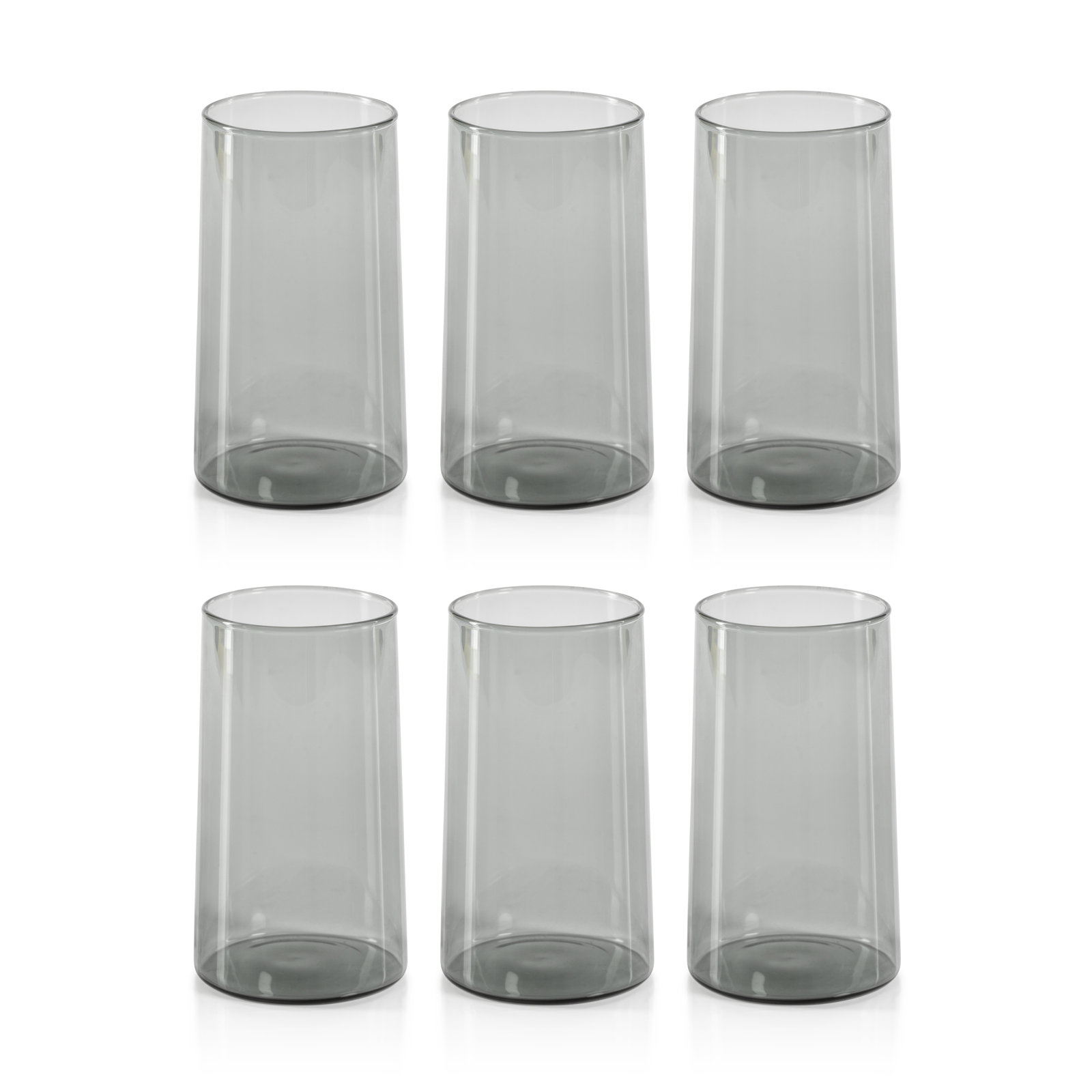 Bruce Highball Glasses, Smoke