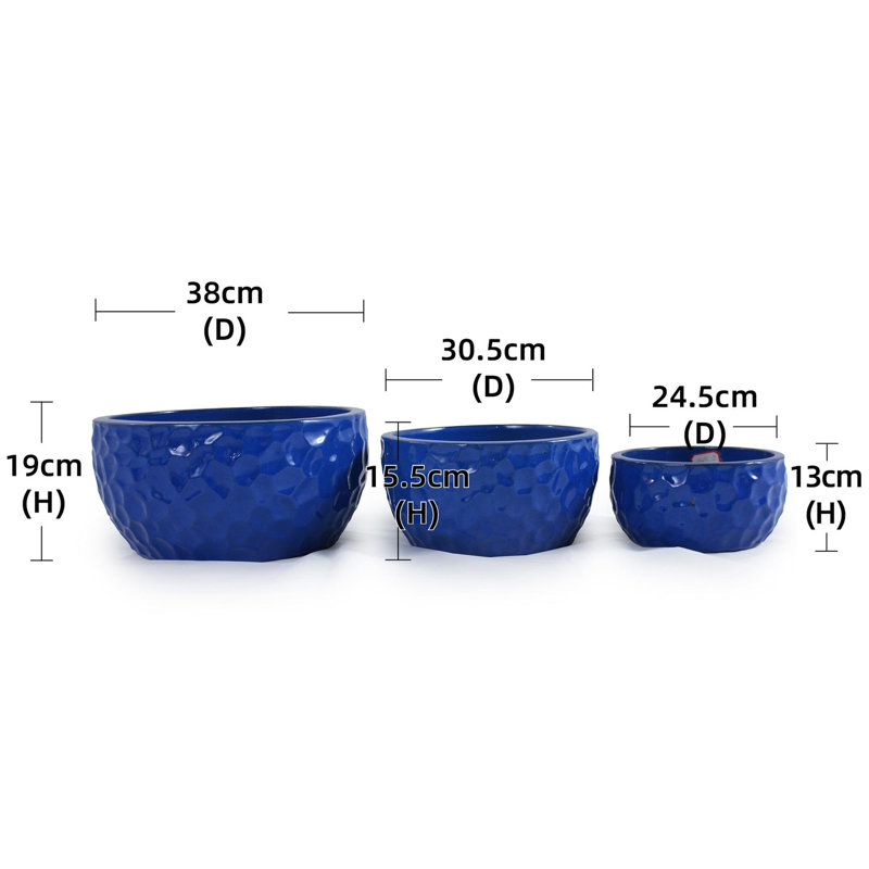 High-quality ceramic flower pots, Antique Blue