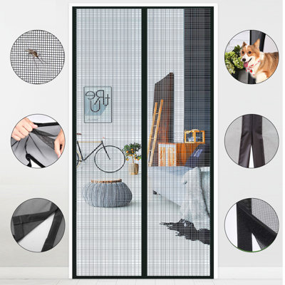Bowes Magnetic Screen Door with Fiberglass Mosquito Mesh Curtain by Symple Stuff