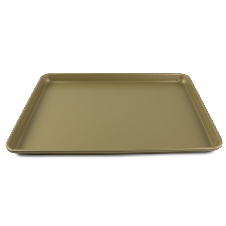 Small Gold-Coated Nonstick Sheet Pan 9.5 x 13 x 1 (2 pack) » NUCU®  Cookware & Bakeware