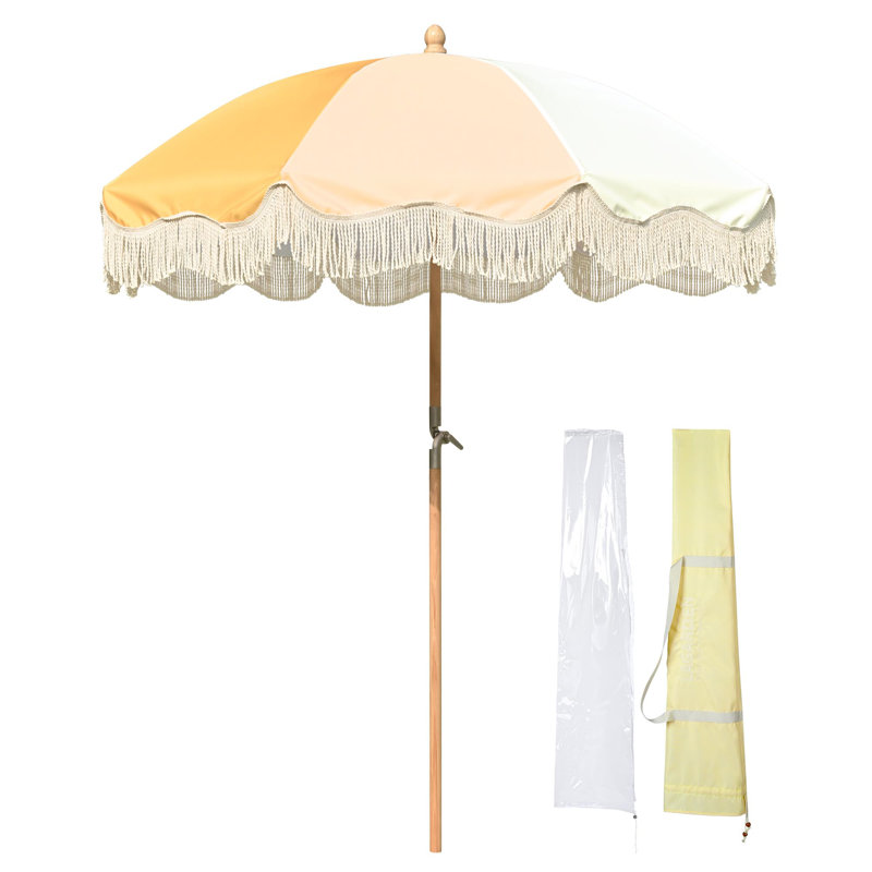 Parasol Lazerick 70,9 avec contrepoids inclus, Jaune