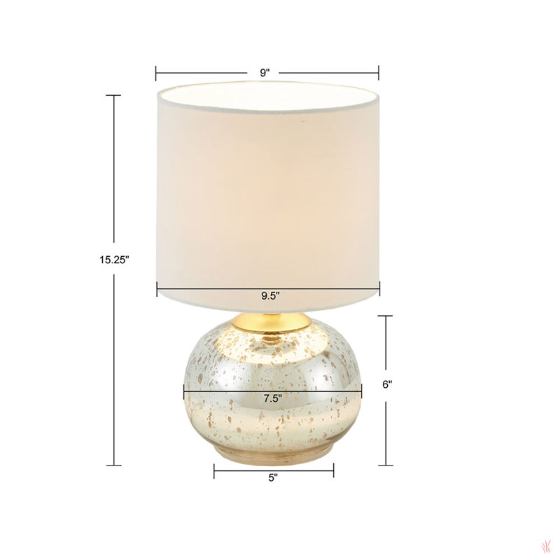 Lampe de table en verre métallique Saxony