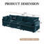 Canapé modulaire en chenille 3 places Mid-Century avec coussins-1946309343