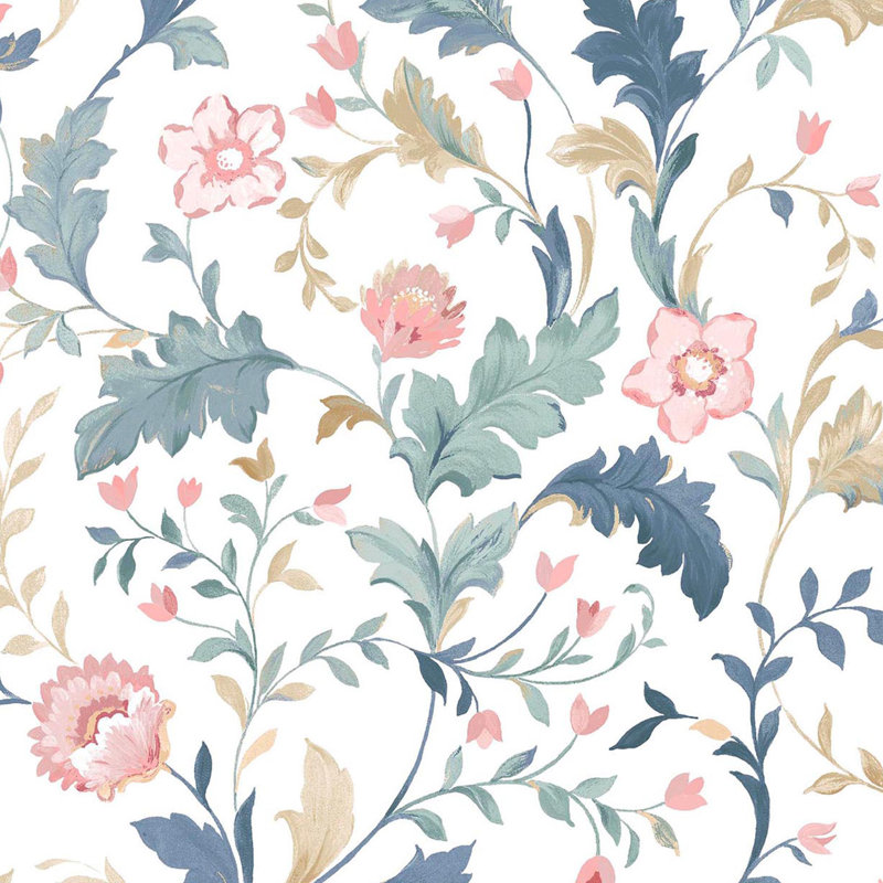Laura Ashley Litton Dusky Seaspray Wallpaper