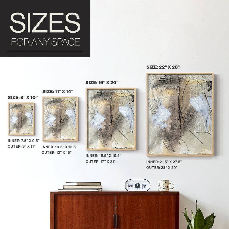 MaskedNotesVIII Framed Print - Solid Wood, 21" H x 17" W