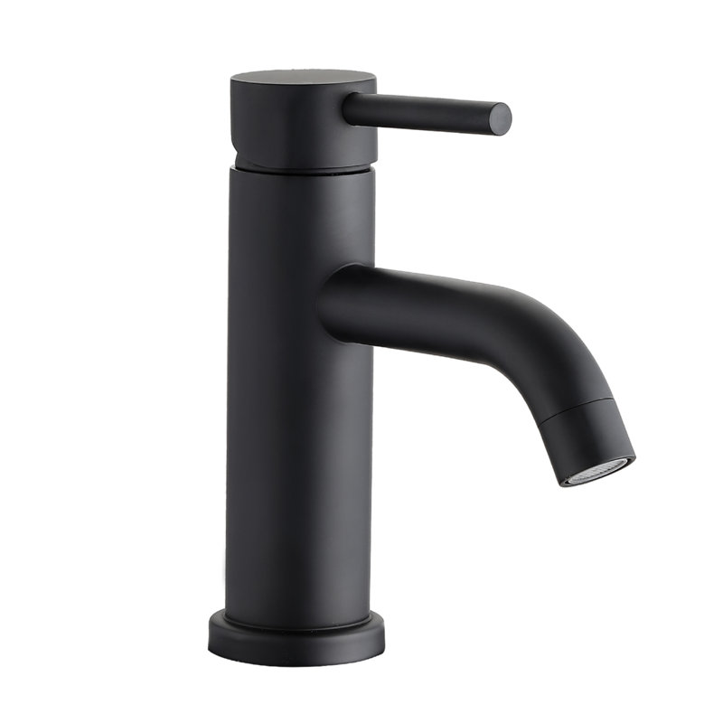 Jet d'eau sans effort en acier inoxydable noir mat pour salle de bain moderne